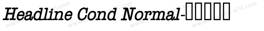 Headline Cond Normal字体转换